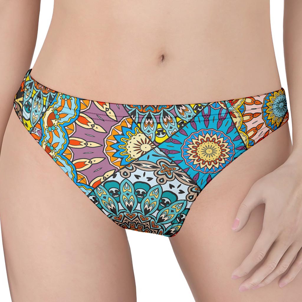 Patchwork Mandala Bohemian Pattern Print Women's Thong