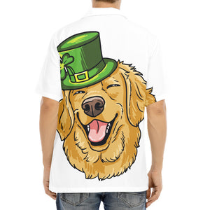 Patrick's Day Golden Retriever Print Aloha Shirt