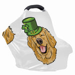 Patrick's Day Golden Retriever Print Baby Seat Cover