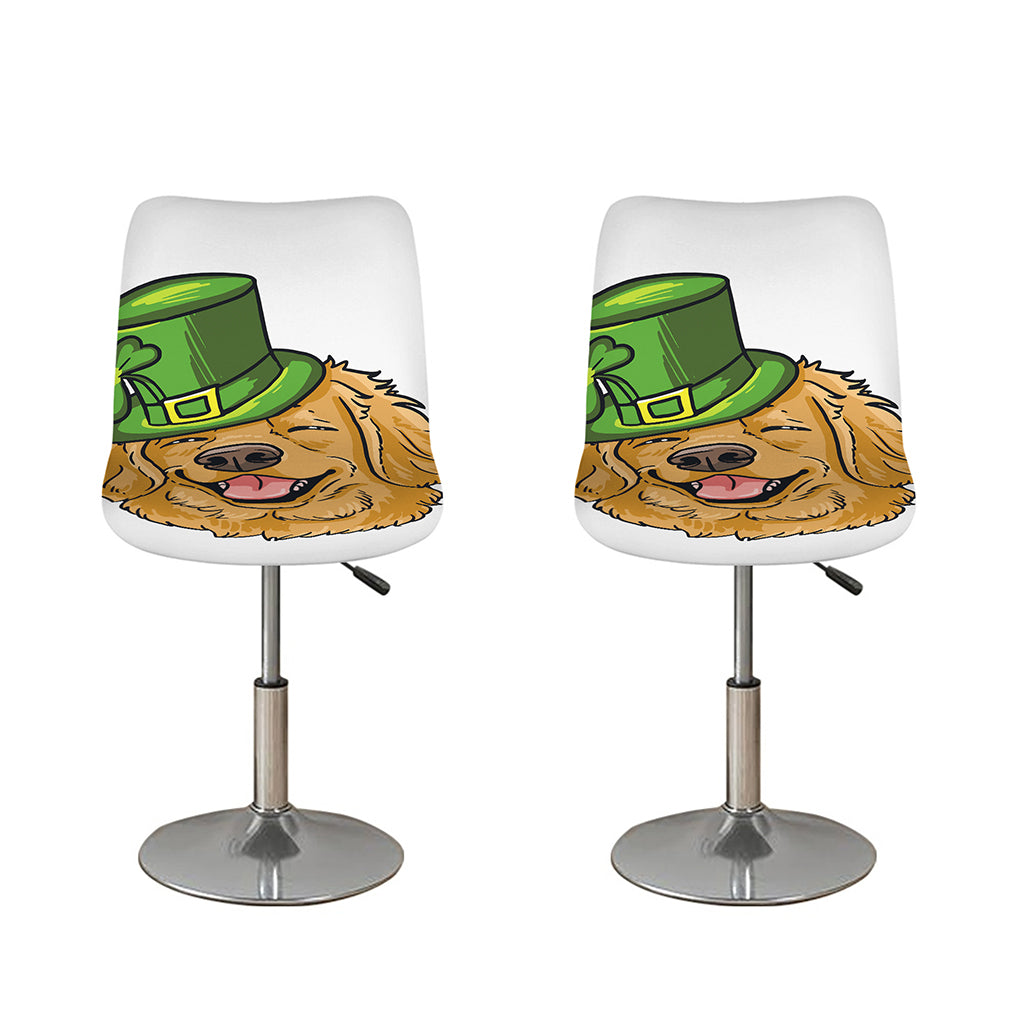 Patrick's Day Golden Retriever Print Bar Stool Covers