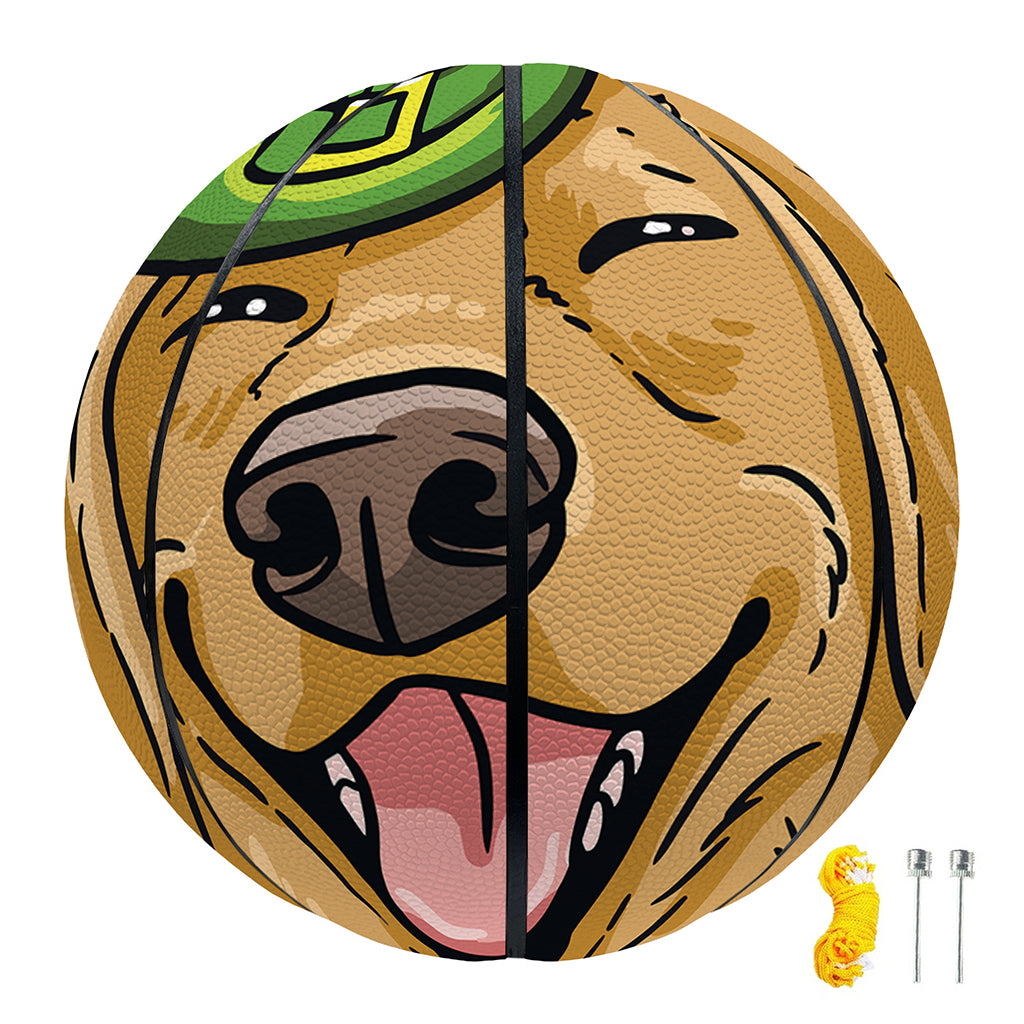 Patrick's Day Golden Retriever Print Basketball