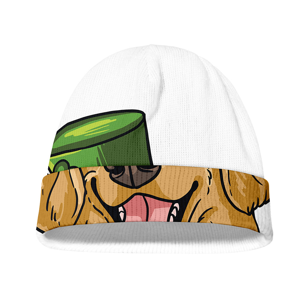 Patrick's Day Golden Retriever Print Beanie