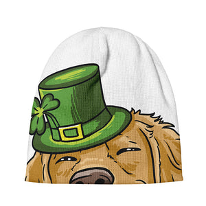 Patrick's Day Golden Retriever Print Beanie