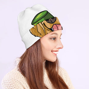 Patrick's Day Golden Retriever Print Beanie