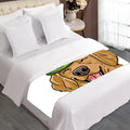 Patrick's Day Golden Retriever Print Bed Runner