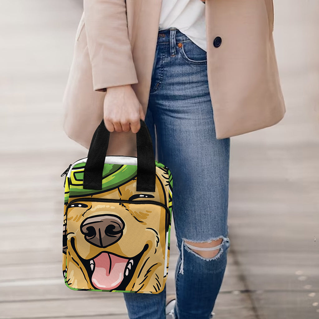 Patrick's Day Golden Retriever Print Bible Tote Bag