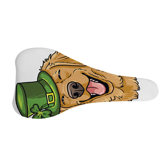 Patrick's Day Golden Retriever Print Bicycle Seat Cover