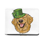 Patrick's Day Golden Retriever Print Bifold Wallet