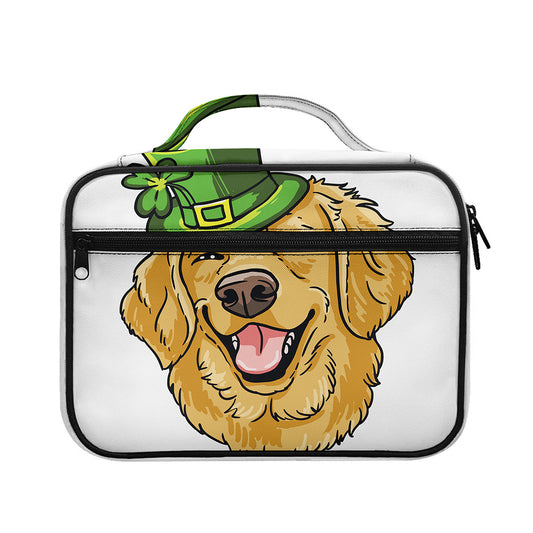 Patrick's Day Golden Retriever Print Briefcase Bible Bag