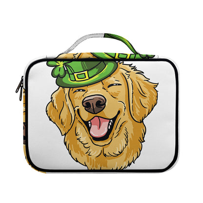 Patrick's Day Golden Retriever Print Briefcase Bible Bag