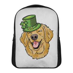 Patrick's Day Golden Retriever Print Casual Backpack