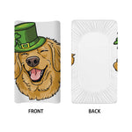 Patrick's Day Golden Retriever Print Changing Pad Cover