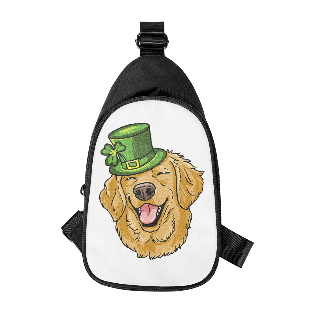 Patrick's Day Golden Retriever Print Chest Bag