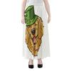 Patrick's Day Golden Retriever Print Chiffon Maxi Skirt