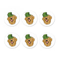 Patrick's Day Golden Retriever Print Coaster Set