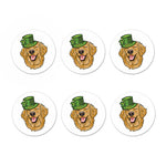 Patrick's Day Golden Retriever Print Coaster Set
