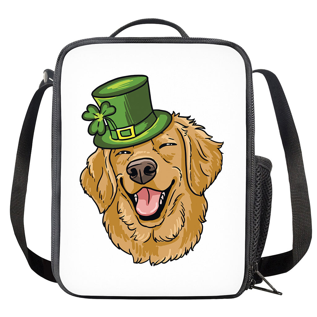 Patrick's Day Golden Retriever Print Crossbody Lunch Bag