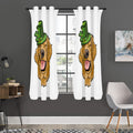 Patrick's Day Golden Retriever Print Grommet Curtain Panels