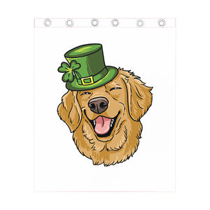 Patrick's Day Golden Retriever Print Curtain