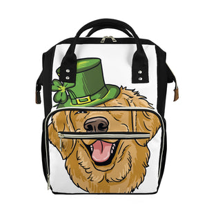 Patrick's Day Golden Retriever Print Diaper Bag