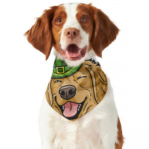 Patrick's Day Golden Retriever Print Dog Bandana