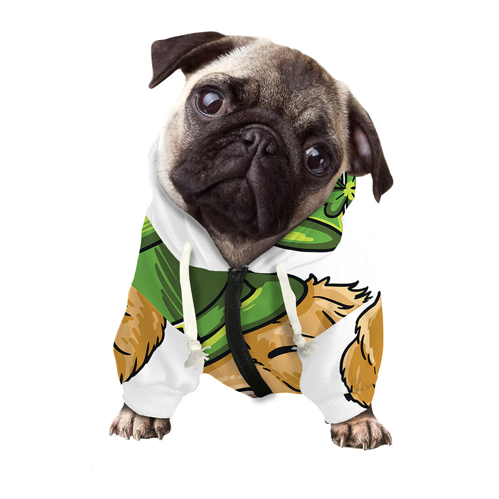 Patrick's Day Golden Retriever Print Dog Zip Up Hoodie