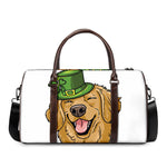 Patrick's Day Golden Retriever Print Duffle Bag