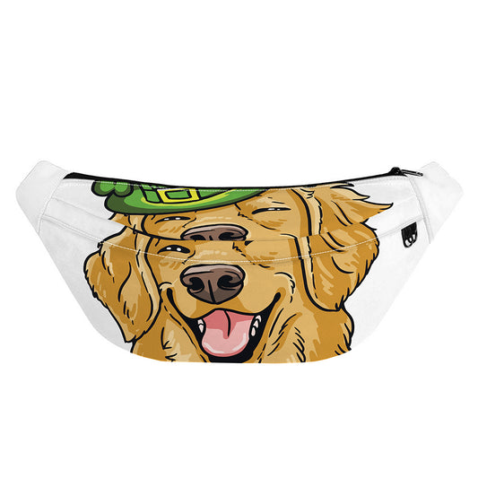 Patrick's Day Golden Retriever Print Fanny Pack