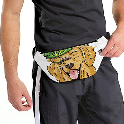 Patrick's Day Golden Retriever Print Fanny Pack