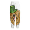 Patrick's Day Golden Retriever Print Fleece Lined Knit Pants