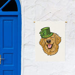 Patrick's Day Golden Retriever Print Garden Flag