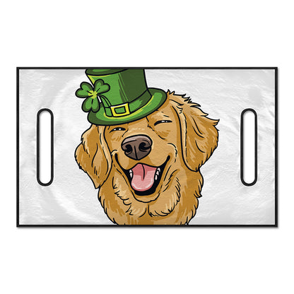 Patrick's Day Golden Retriever Print Golf Cart Seat Cover