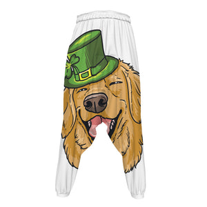 Patrick's Day Golden Retriever Print Hammer Pants