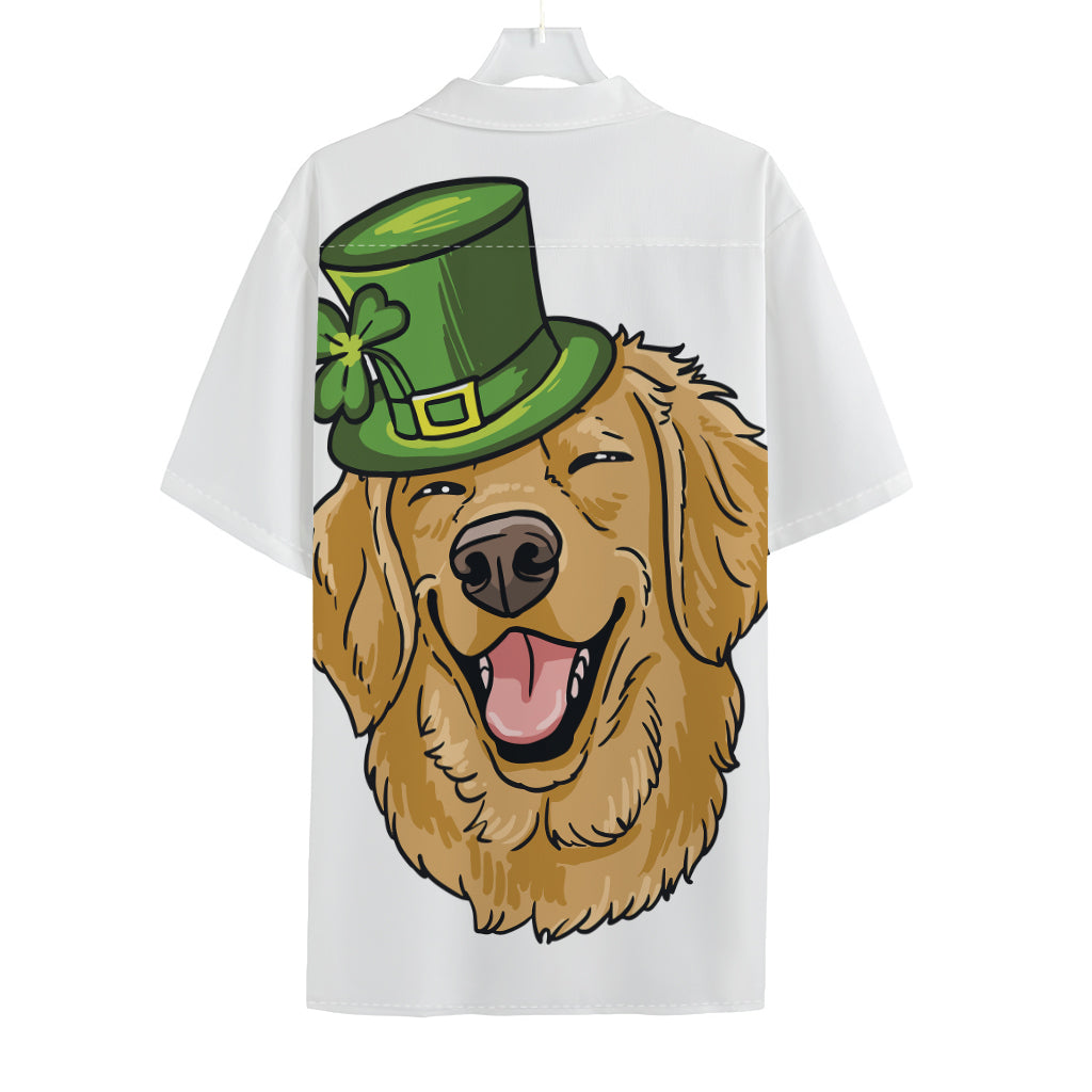 Patrick's Day Golden Retriever Print Hawaiian Shirt