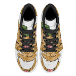 Patrick's Day Golden Retriever Print High Top Leather Sneakers