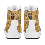 Patrick's Day Golden Retriever Print High Top Leather Sneakers