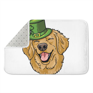 Patrick's Day Golden Retriever Print Indoor Door Mat