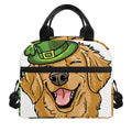 Patrick's Day Golden Retriever Print Insulated Lunch Bag