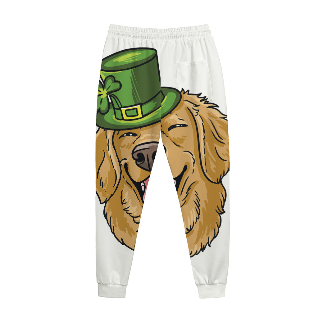 Patrick's Day Golden Retriever Print Jogger Pants