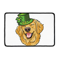 Patrick's Day Golden Retriever Print Kitchen Mat