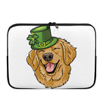 Patrick's Day Golden Retriever Print Laptop Sleeve