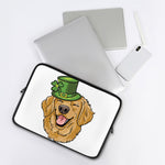 Patrick's Day Golden Retriever Print Laptop Sleeve