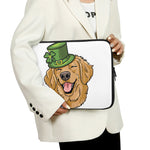 Patrick's Day Golden Retriever Print Laptop Sleeve