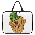 Patrick's Day Golden Retriever Print Laptop Sleeve With Handle