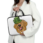 Patrick's Day Golden Retriever Print Laptop Sleeve With Handle