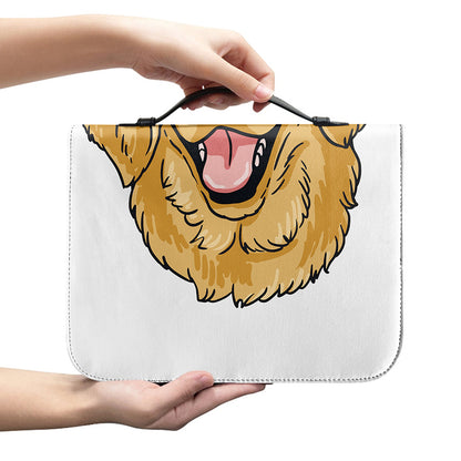 Patrick's Day Golden Retriever Print Leather Bible Cover