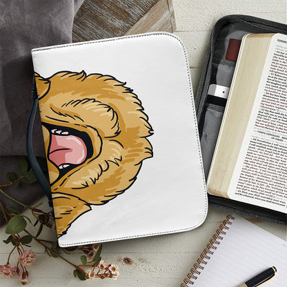 Patrick's Day Golden Retriever Print Leather Bible Cover