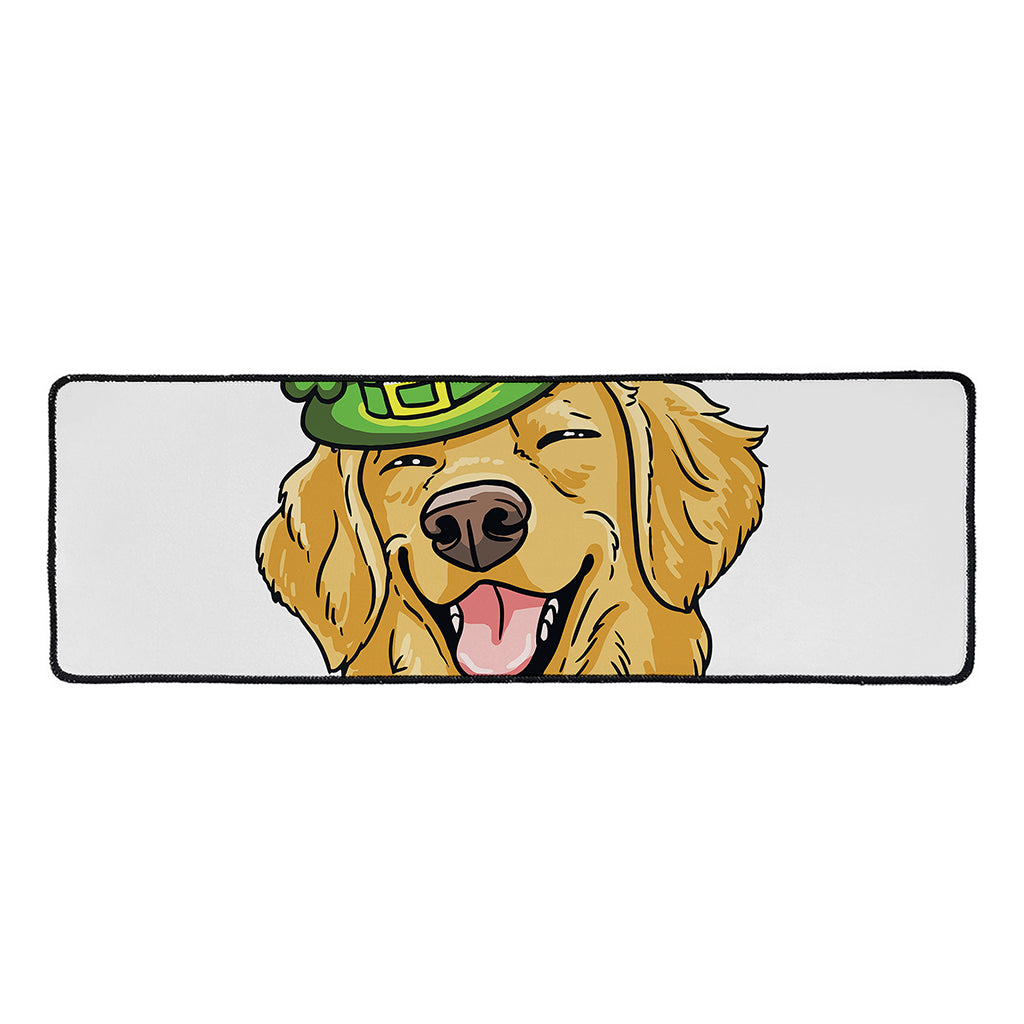 Patrick's Day Golden Retriever Print Long Kitchen Mat