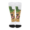 Patrick's Day Golden Retriever Print Long Socks