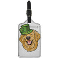 Patrick's Day Golden Retriever Print Luggage Tag